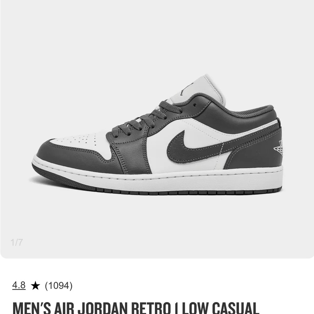 Nike Air Jordan Low in Black and White